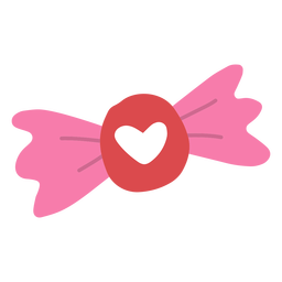 Heart candy flat PNG Design