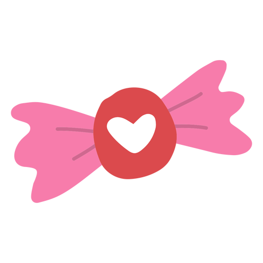 Heart candy flat PNG Design