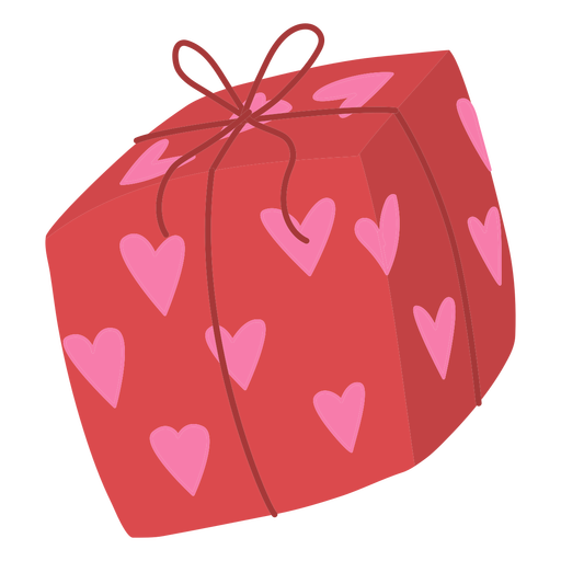 Heart wrapping paper flat PNG Design