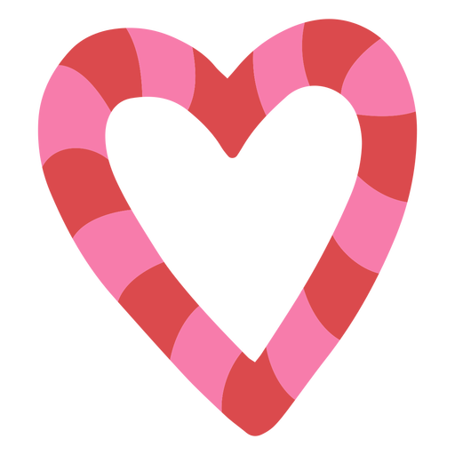 Heart in stripes flat