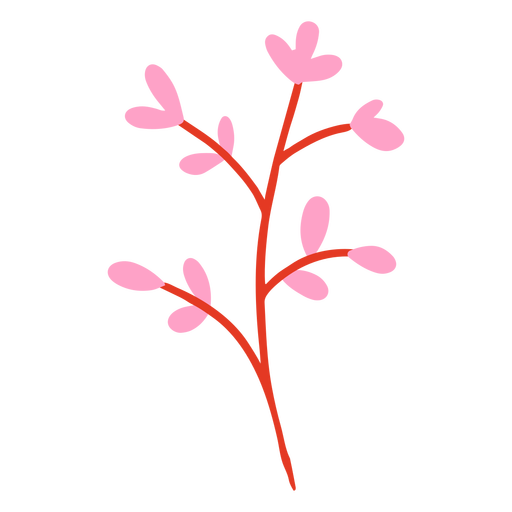 Pétalas de rosa planas Desenho PNG