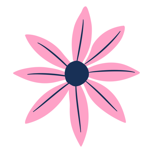 Flat baby pink flower PNG Design