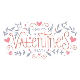 Glücklicher Valentinstag Schriftzug Transparent PNG