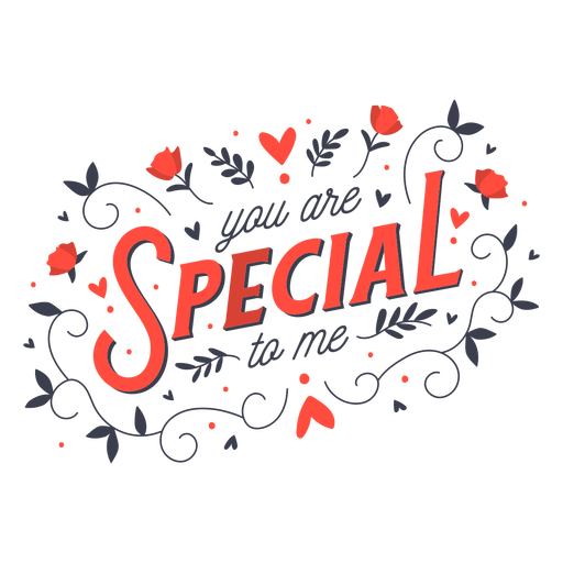 Special to me lettering PNG Design