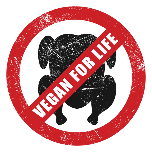 Vegan for life badge