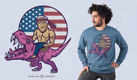 Design de camiseta Biden t-rex
