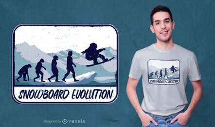 Snowboard evolution t-shirt design Snowboard evolution t-shirt design
