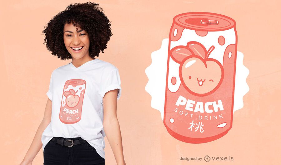 Peach soda t-shirt design Peach soda t-shirt design