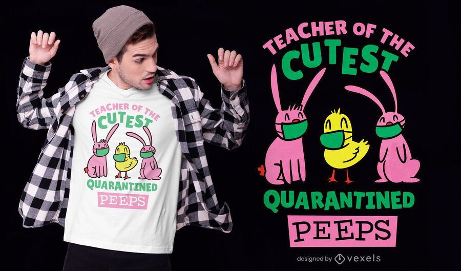 Diseño de camiseta de animales en cuarentena. Diseño de camiseta de animales en cuarentena.
