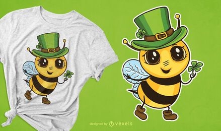 Lindo diseño de camiseta de abeja irlandesa