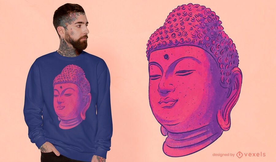 Diseño de camiseta de Buda colorido Diseño de camiseta de Buda colorido