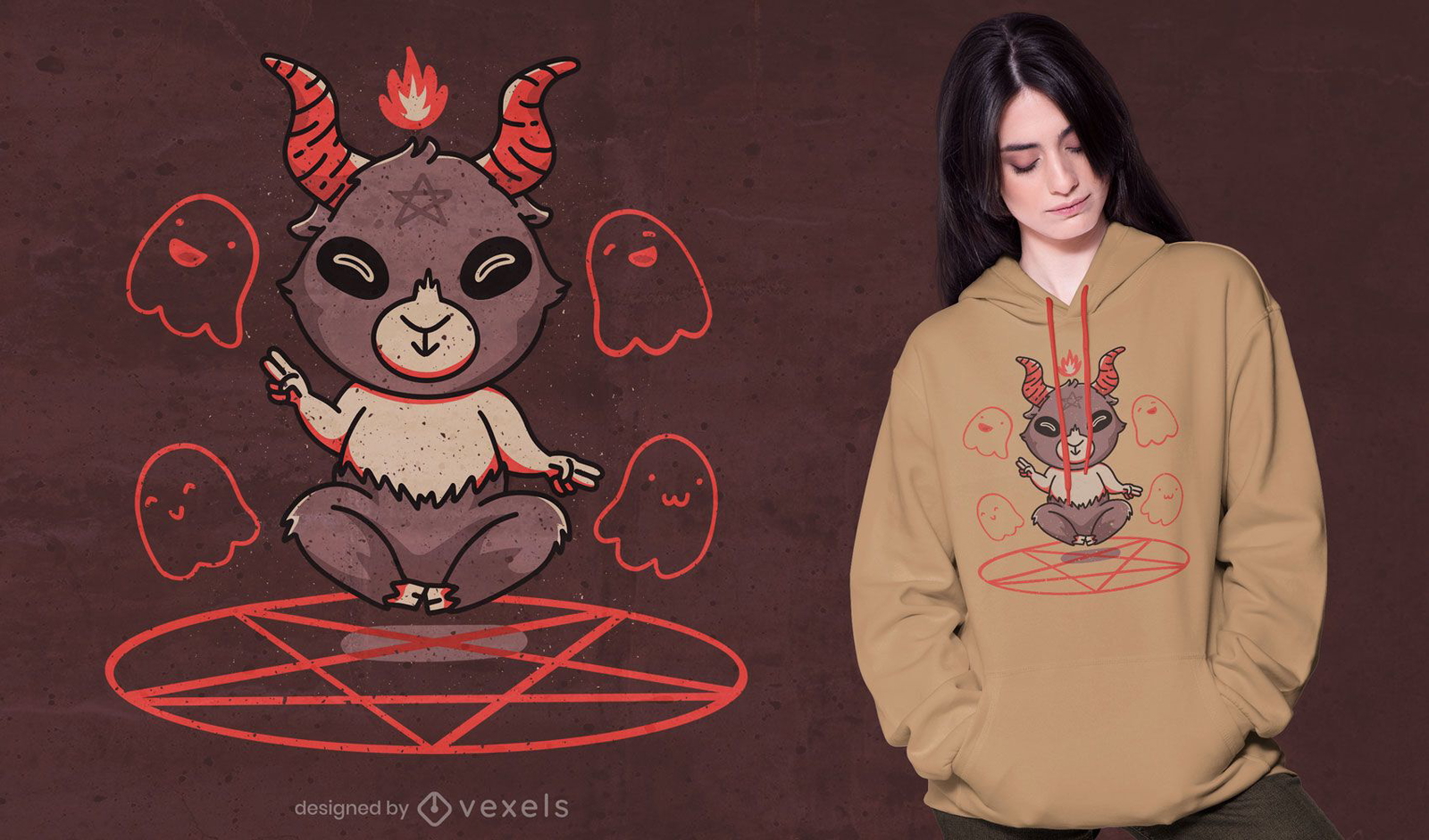 Cute Baphomet t-shirt design