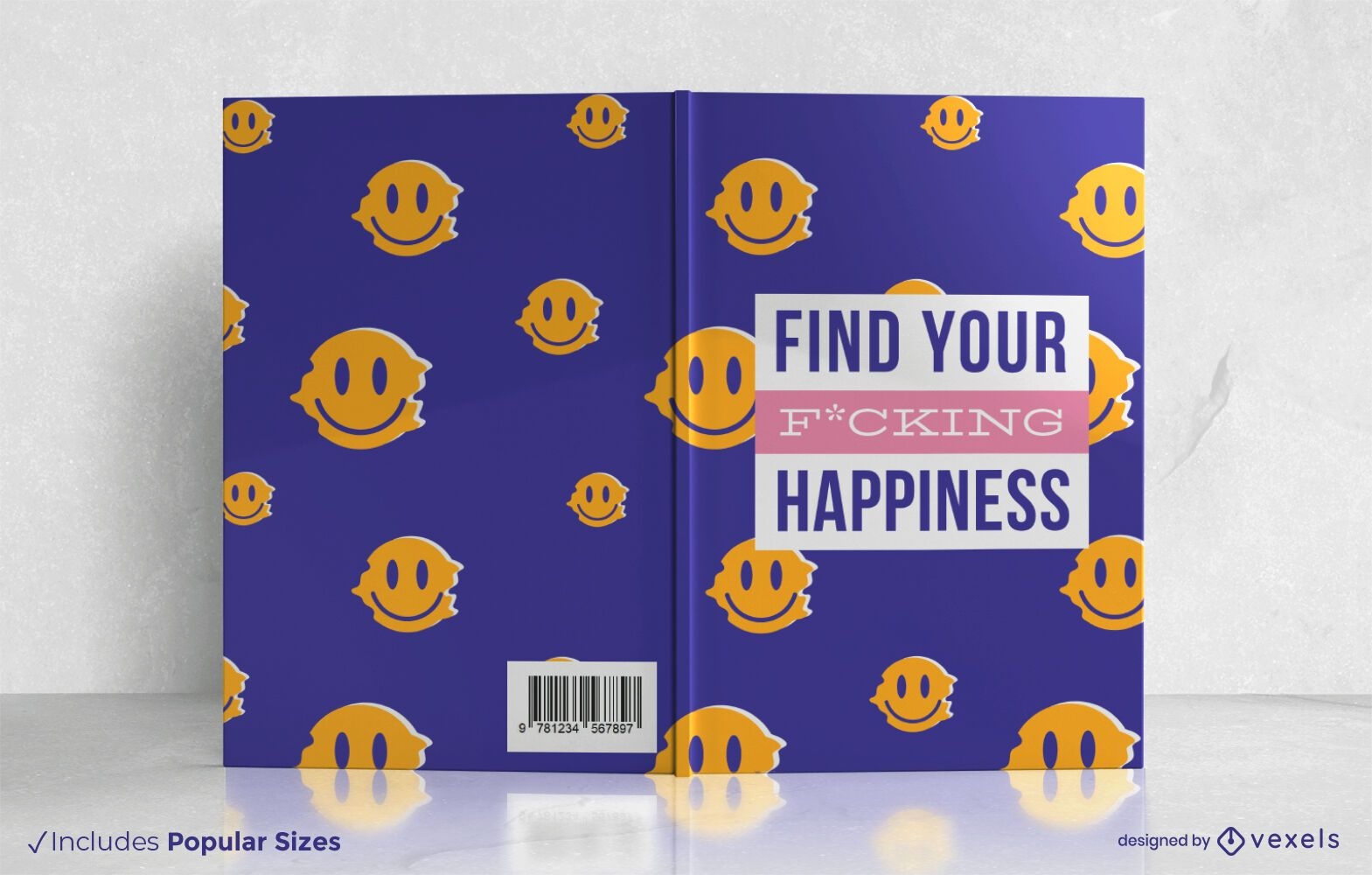 Find your happiness book cover design