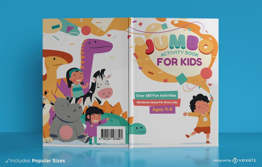 Diseño de portada de libro de actividades Jumbo Diseño de portada de libro de actividades Jumbo
