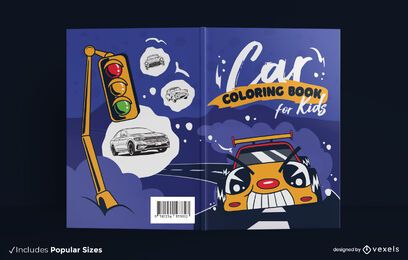 Auto-Malbuch-Cover-Design
