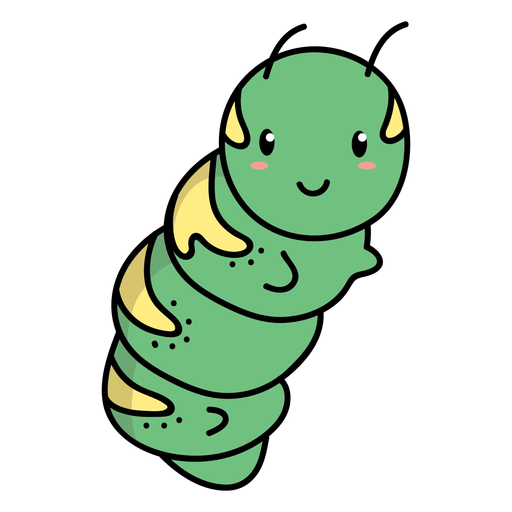 Cute baby caterpillar illustration PNG Design