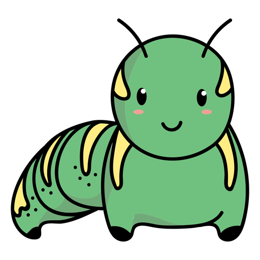 Cute caterpillar standing illustration PNG Design