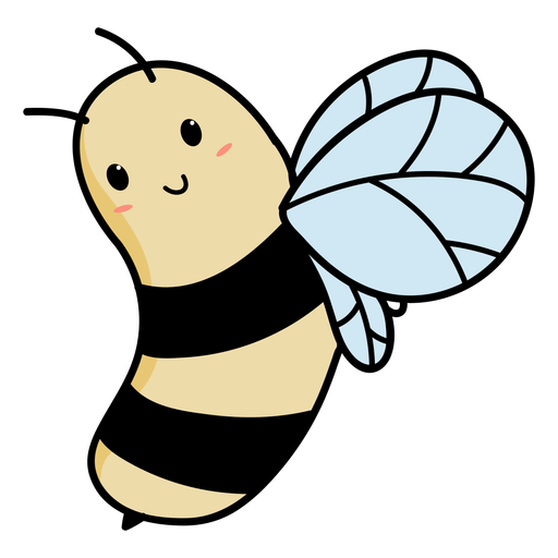 Ilustración de abeja linda Diseño PNG