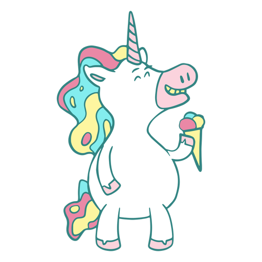 Download Funny unicorn ice cream character - Transparent PNG & SVG ...