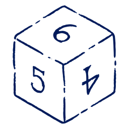 Golpe de dados D6 RPG Diseño PNG
