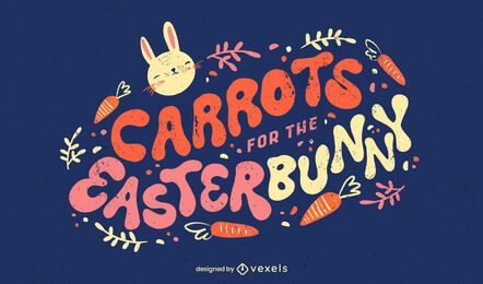 Carrots for easter bunny lettering