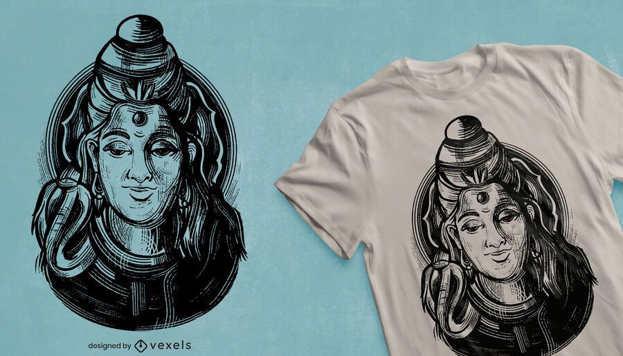 Shiva god t-shirt design Shiva god t-shirt design
