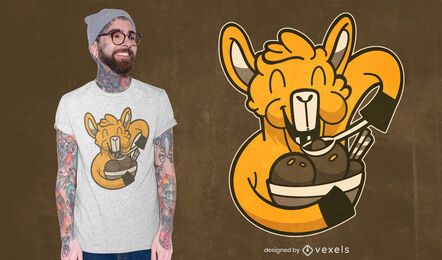 Llama Ice Cream T-shirt Design Vector Download