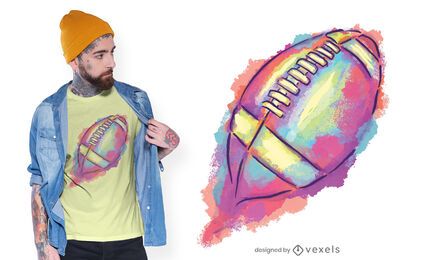 Watercolor football t-shirt design Watercolor football t-shirt design