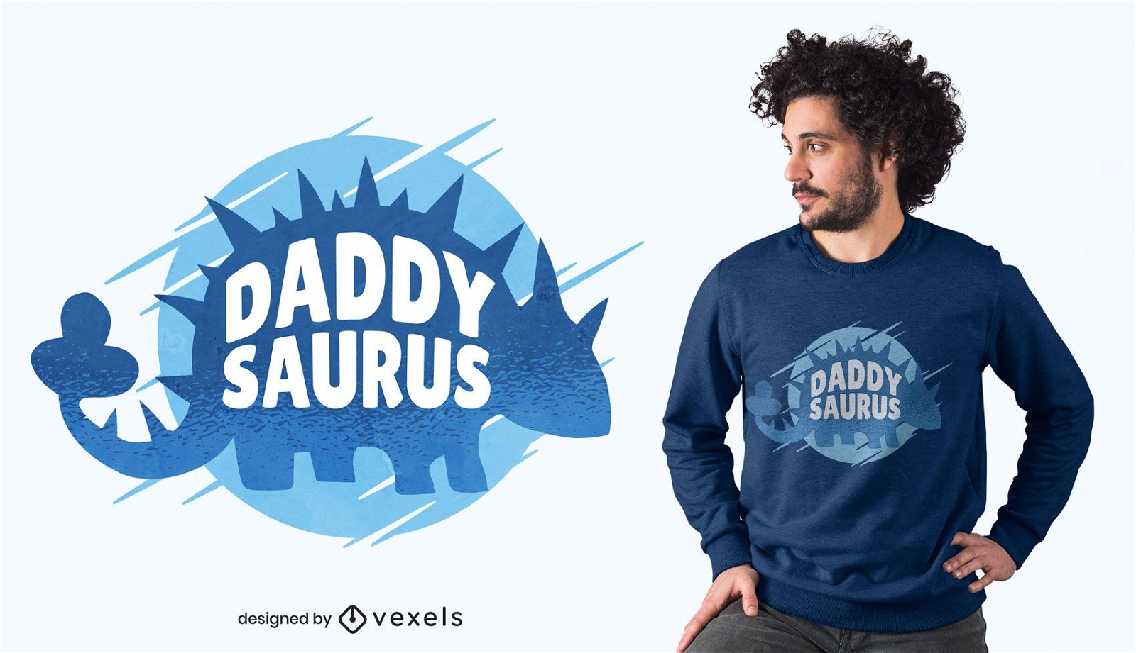 Diseño de camiseta Daddy Saurus