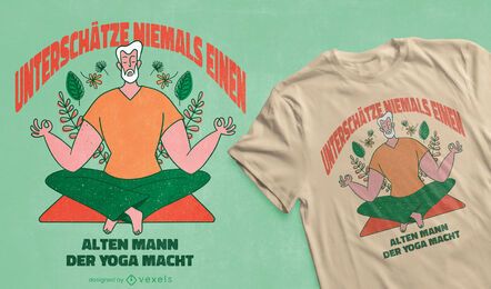 Diseño de camiseta de yoga anciano Diseño de camiseta de yoga anciano