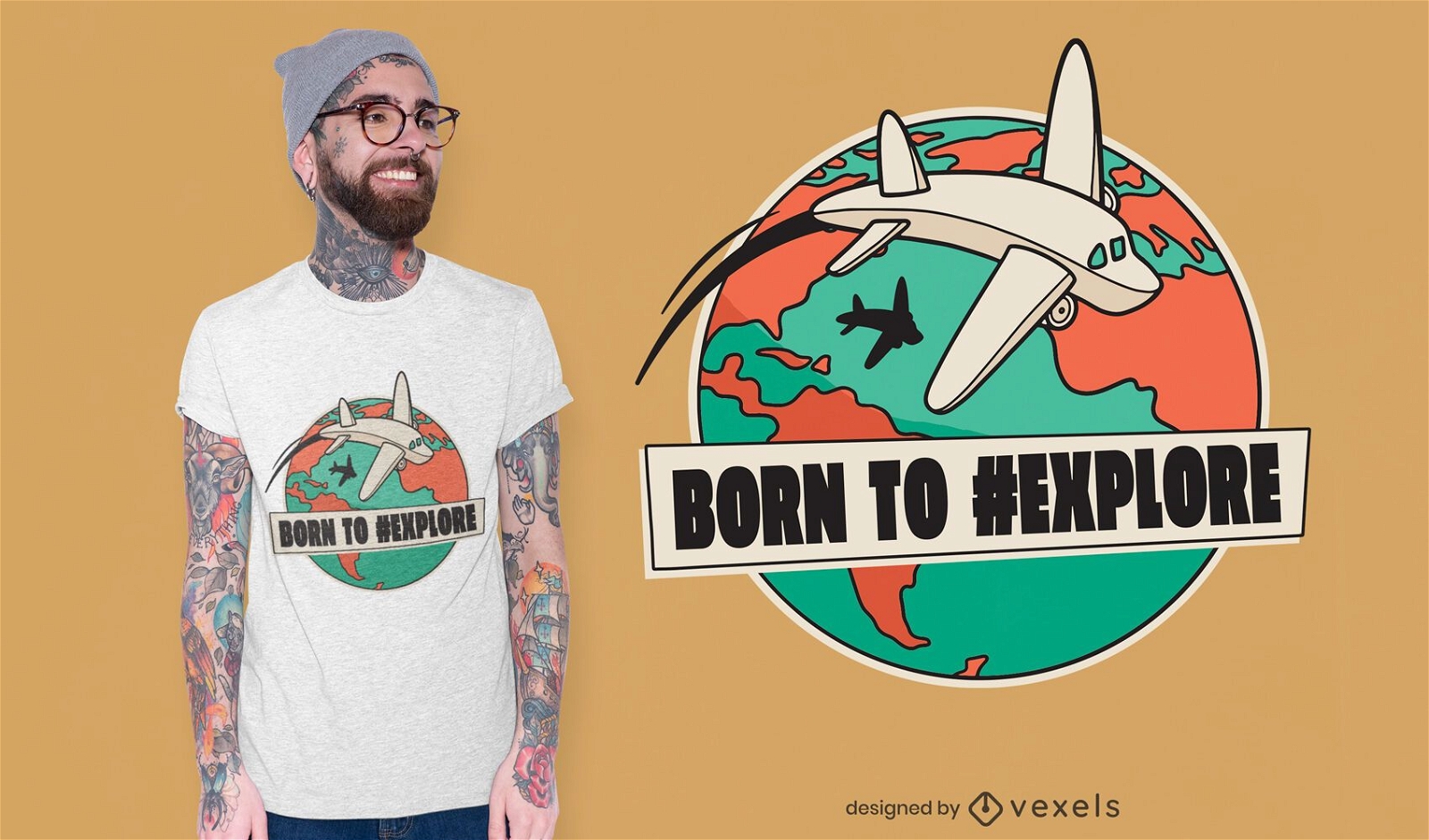 Born to explore t-shirt design