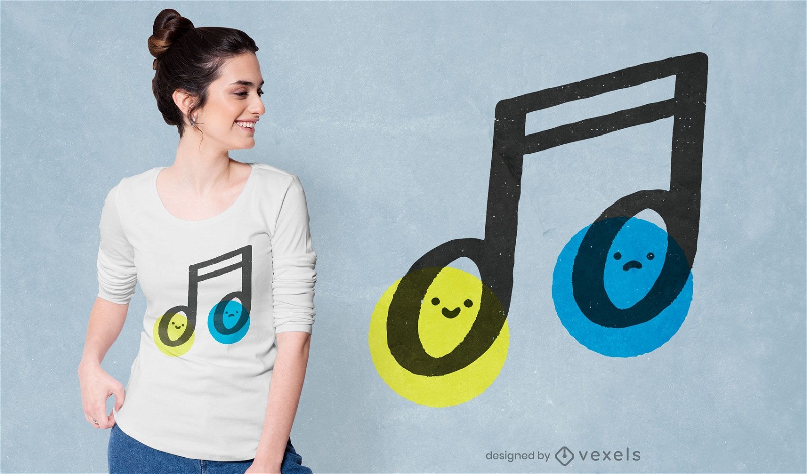 Design de t-shirt de nota musical