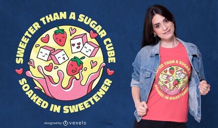 Diseño de camiseta más dulce que el azúcar