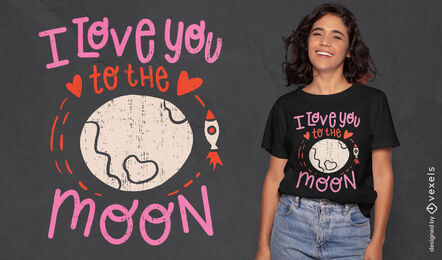 Eu te amo design de camiseta
