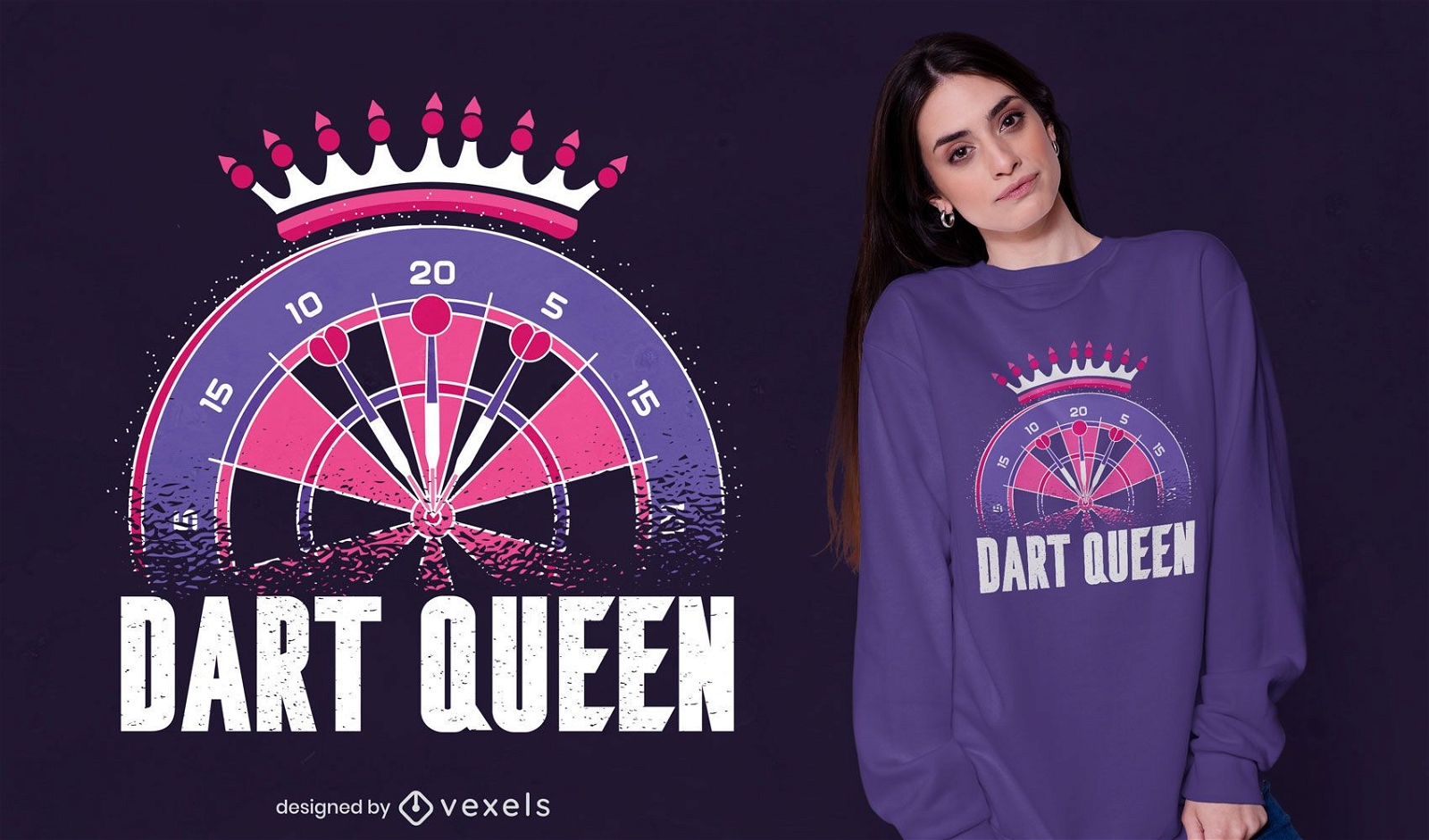 Dart queen t-shirt design