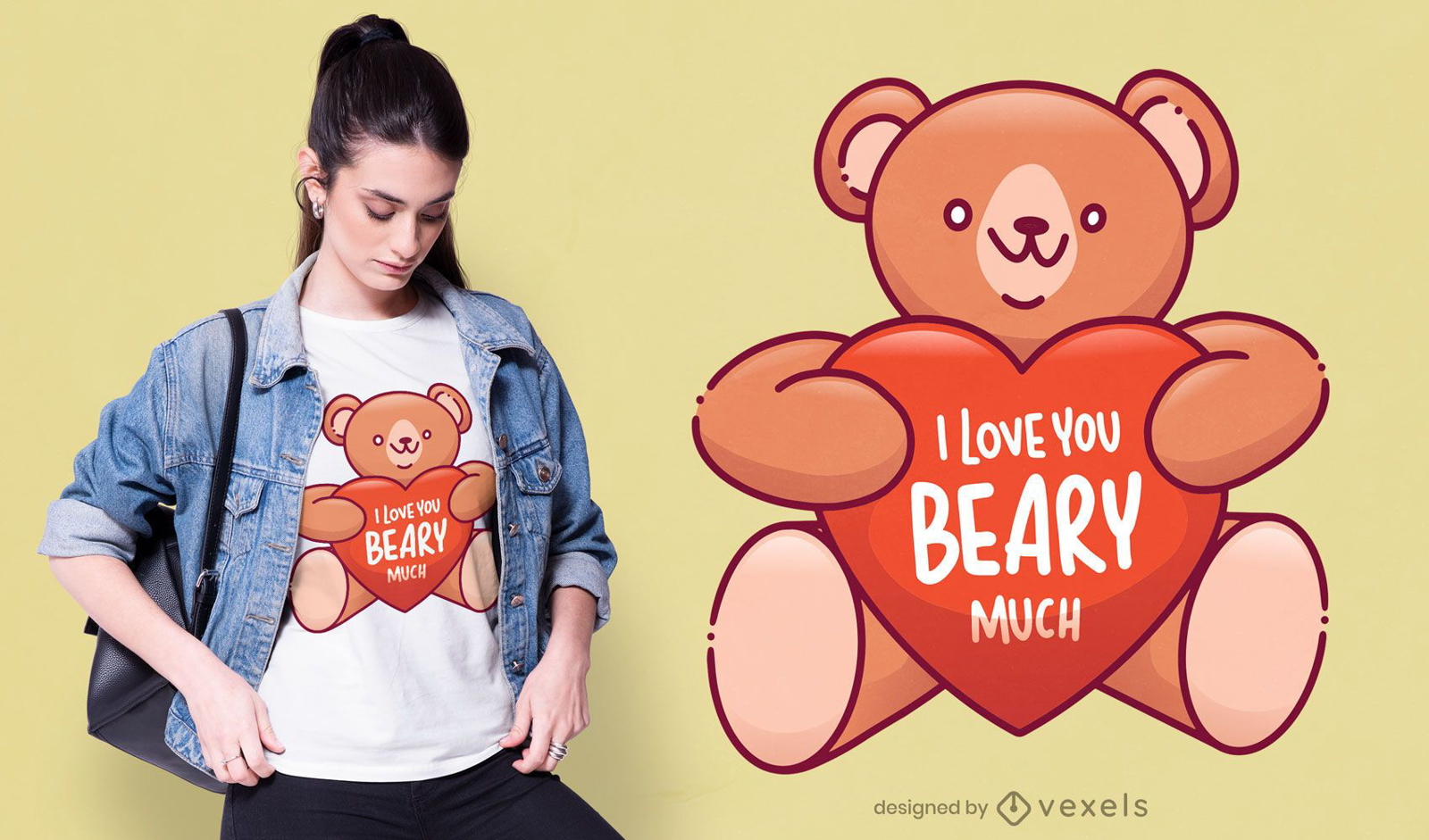 Diseño de camiseta Beary Much