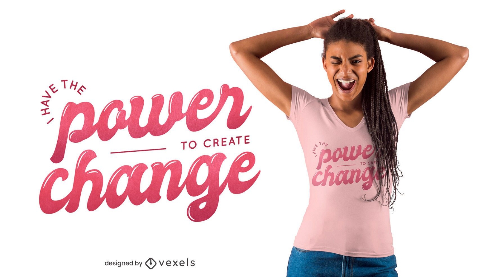 Design de t-shirt Power Change