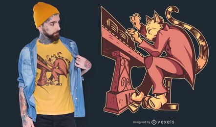 Piano cat t-shirt design Piano cat t-shirt design