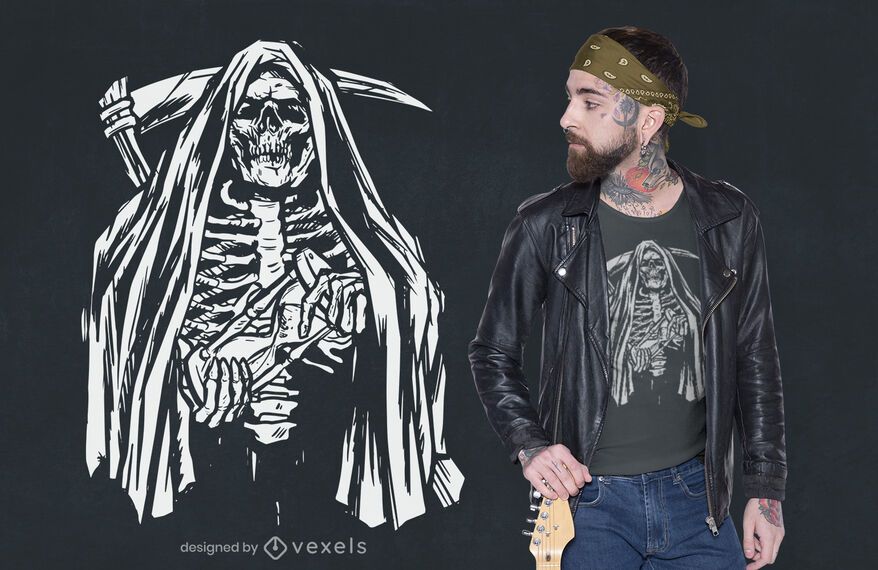 Skeleton grim reaper t-shirt design Skeleton grim reaper t-shirt design