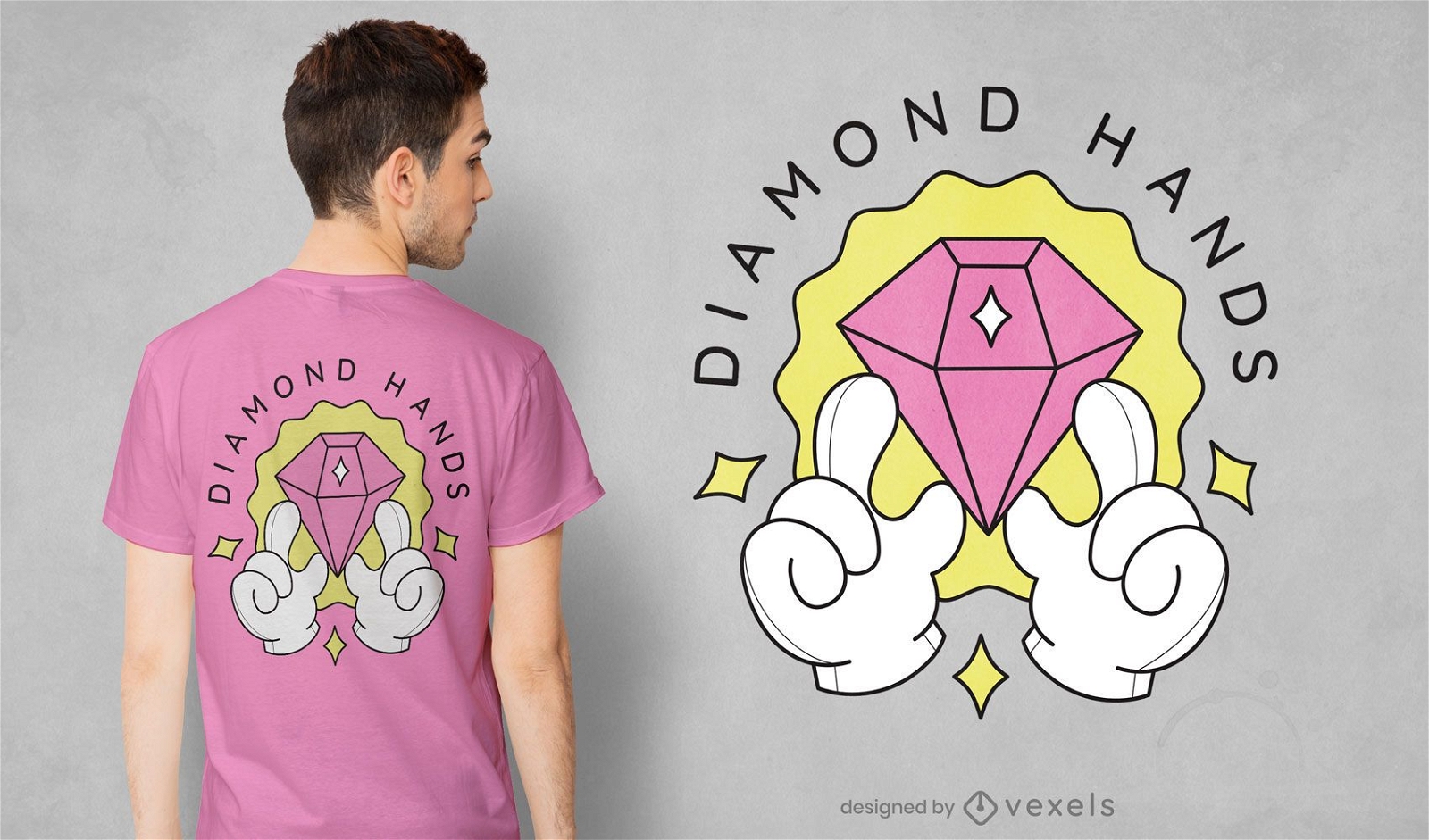 Diamant H?nde T-Shirt Design