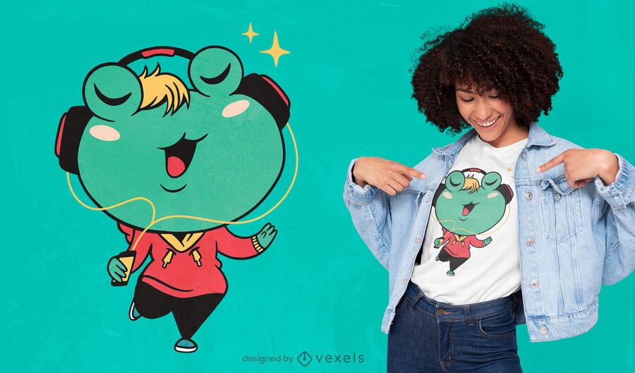 Frosch Cartoon T-Shirt Design Frosch Cartoon T-Shirt Design