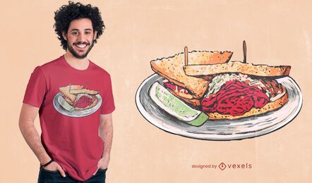 Corned beef sandwich t-shirt design Corned beef sandwich t-shirt design