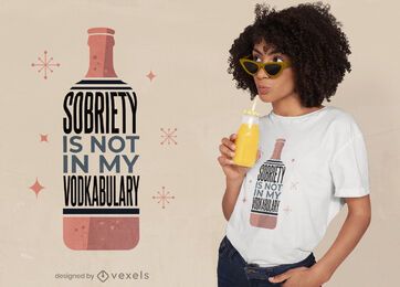 Diseño de camiseta de vodkabulary