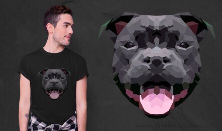 Low poly dog t-shirt design Low poly dog t-shirt design
