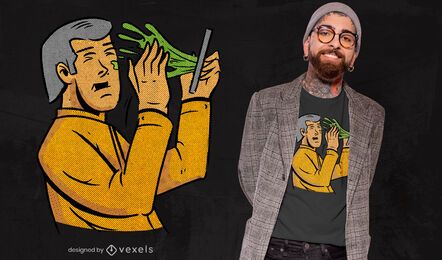 Puking phone t-shirt design Puking phone t-shirt design