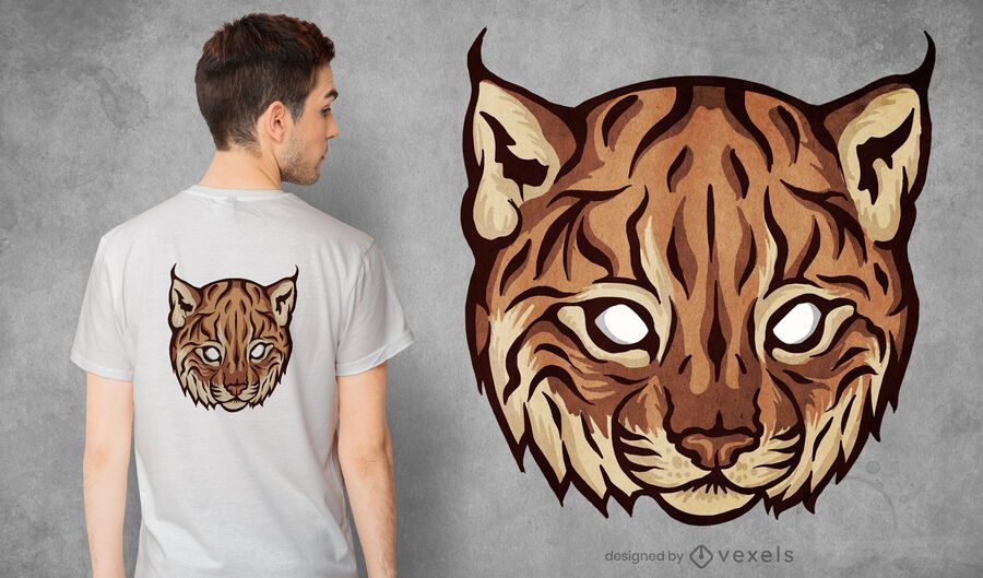 Baby lynx face t-shirt design Baby lynx face t-shirt design