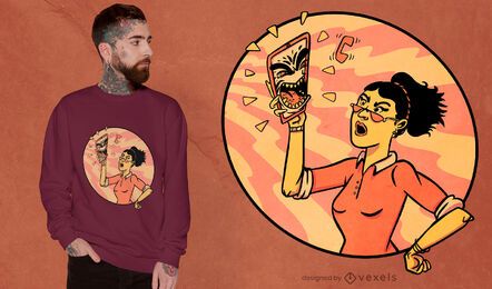 Angry Handy T-Shirt Design