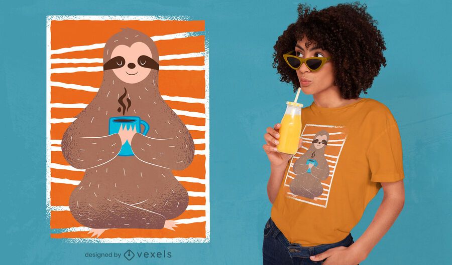 Relaxed sloth t-shirt design Relaxed sloth t-shirt design