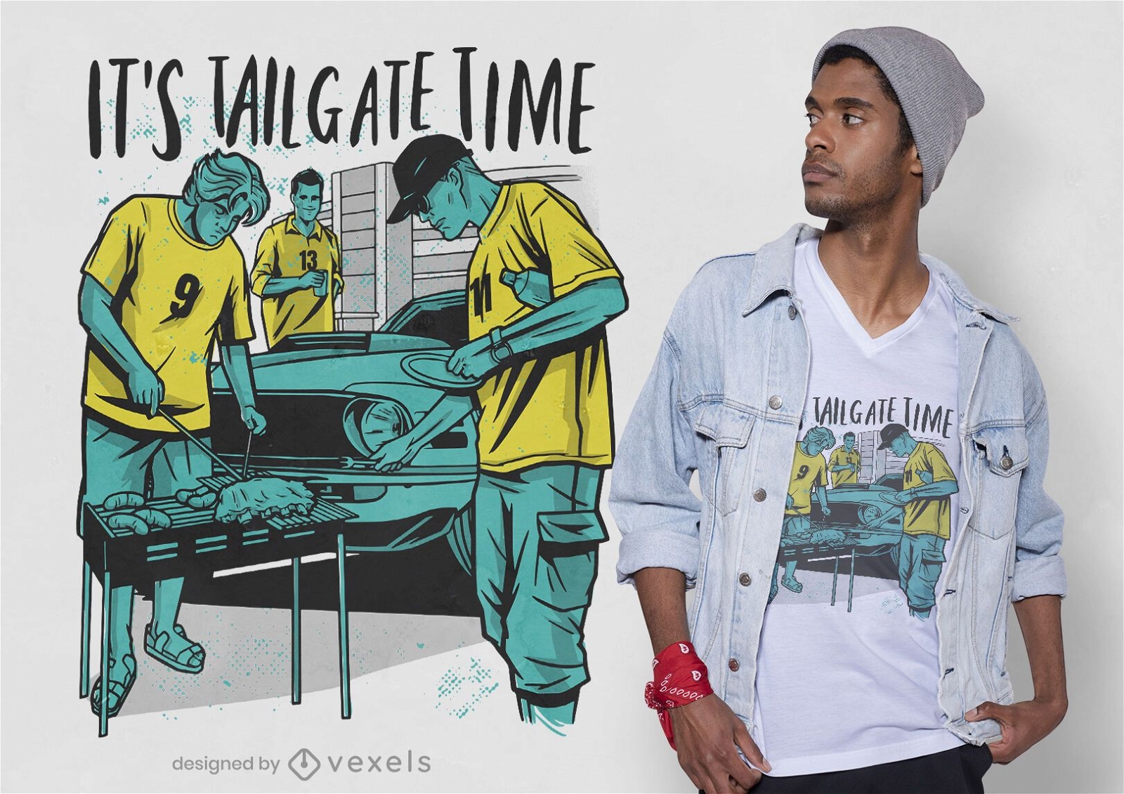 Tailgate time t-shirt design