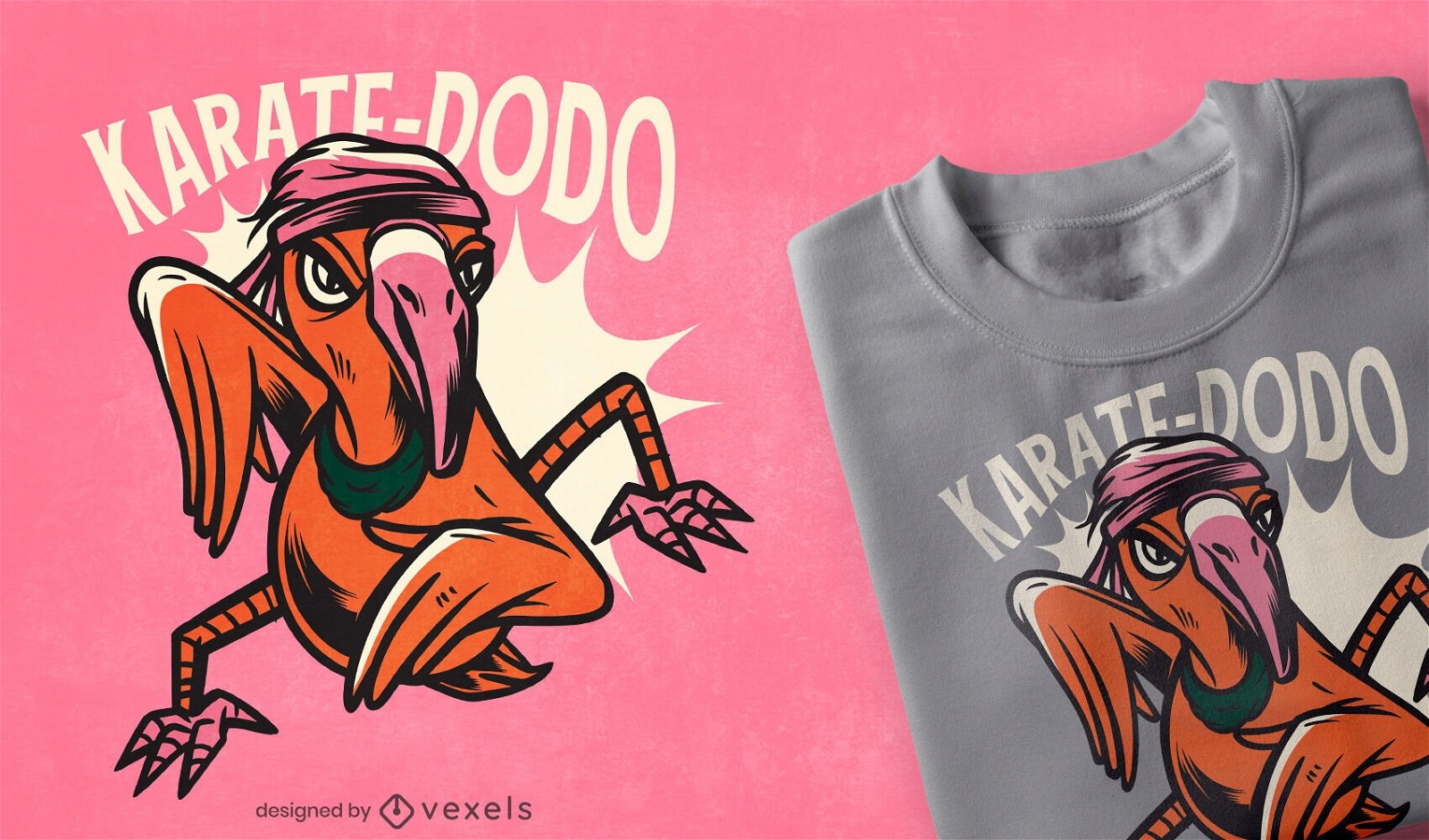 Design de camiseta Karatê dodo